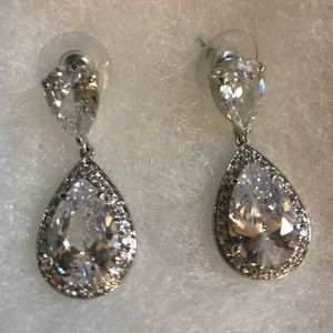 Teardrop Rhinestone Crystal Earrings